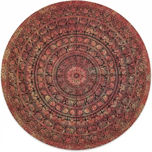 Vista 27 de Craft Trade Tapiz para colgar en la pared con diseño de mandala de algodón indio para decoración estética, bohemio, hippie, sala de estar, Blanco