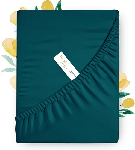 Vista 17 de Carressa Linen Sábana bajera ajustable 100% algodón tamaño individual solamente – Sábana bajera individual de algodón de 800 hilos, lujosamente