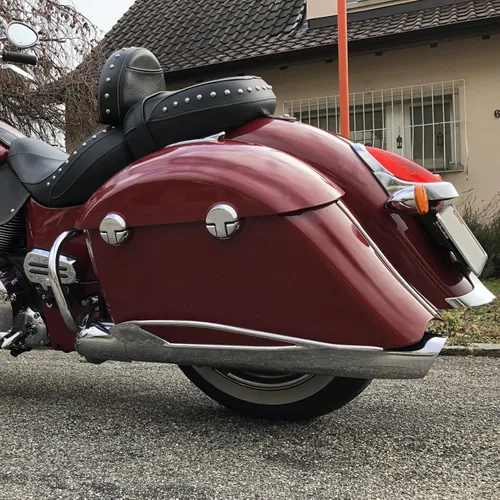 Vista 9 de TCT-MOTORPARTS Protector de riel de guardia para alforja para Indian Chieftain 2014-2023; Indian Springfield Dark Horse 2018-2019 Cromo 2015 2016