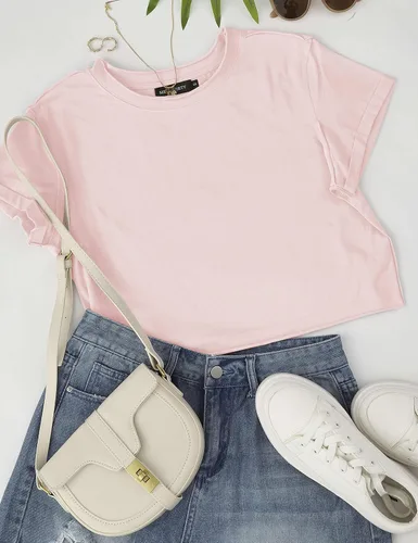 Vista 6 de MEROKEETY Camisetas cortas de verano de manga corta con cuello redondo para mujer