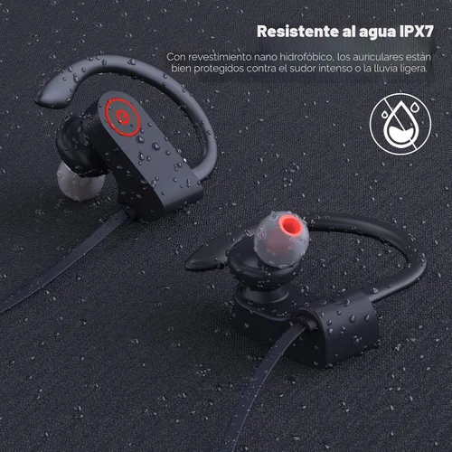 Vista 5 de JOYWISE Auriculares Inalámbricos Bluetooth 16H Tiempo de Reproducción Auriculares con Micrófono Estéreo Intrauditivos, IPX7 Impermeables Deportivos