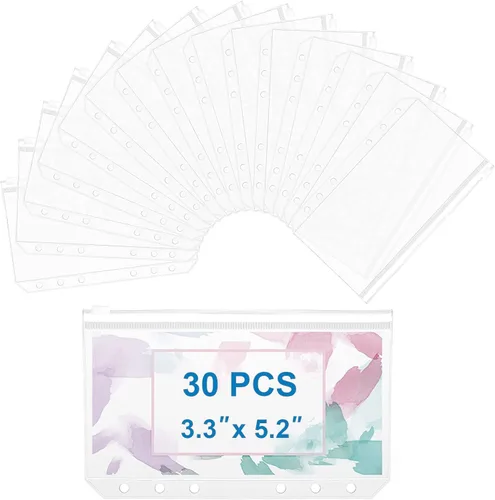 Vista 29 de 48 + 2 carpetas de bolsillo multicolor A4 de 3 anillos con bolsillos, bolsa con cremallera a granel, carpeta de 3 anillos para organizador