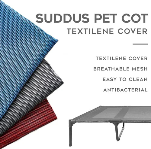 Vista 4 de suddus Funda de repuesto para cama elevada para perro, cama elevada para perro, a prueba de mordidas, fácil de limpiar, la cama elevada transpirable