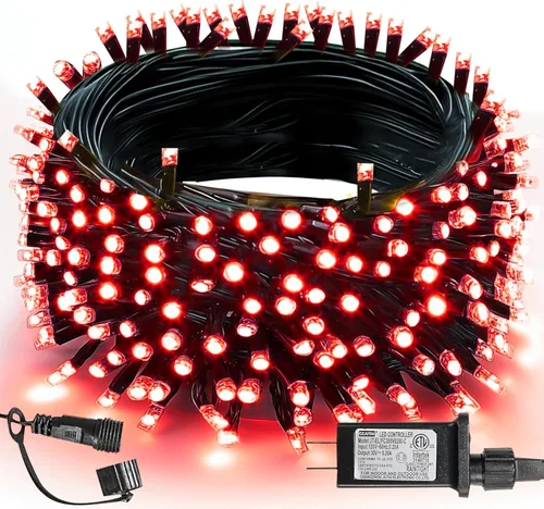 Vista 20 de TW SHINE - Luces de Navidad que cambian de color, 200 luces LED RGB de 66 pies, luces de Halloween para exteriores con control remoto, impermeables