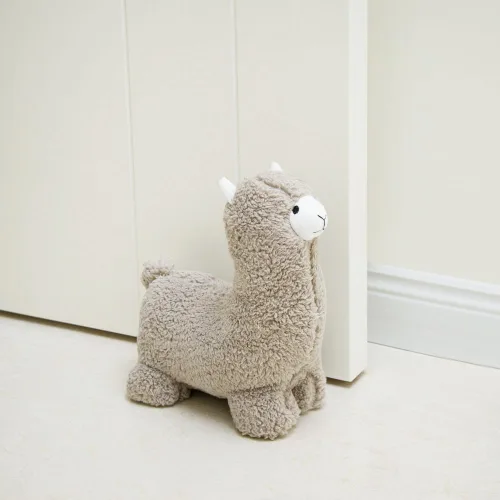 Marwood Lindo tope de puerta decorativo para el hogar y la oficina, tope de puerta interior con peso de alpaca de tela de animal de peluche