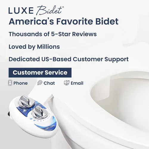 Vista 2 de Aplique de bidé de para inodoro Luxe Bidé Neo 185 (Elite Series), boquilla doble auto limpiante, agua dulce, no eléctrico, mecánico, con fuertes