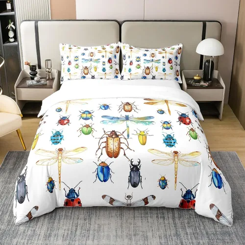 Vista 29 de Erosebridal Funda de edredón de cola de sirena de algodón 100% orgánico, tamaño individual, funda de edredón de escamas de peces para niños, juego