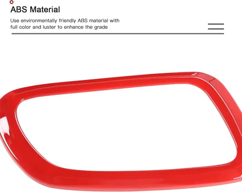 Vista 3 de CheroCar Cubierta de anillo de decoración para Jeep Grand Cherokee 2011-2020, accesorios interiores (rojo)