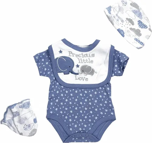 Vista 3 de Reborn Dolls - Ropa de bebé niño de 5 piezas, ropa de elefante para muñecas recién nacidas de 20 a 22 pulgadas