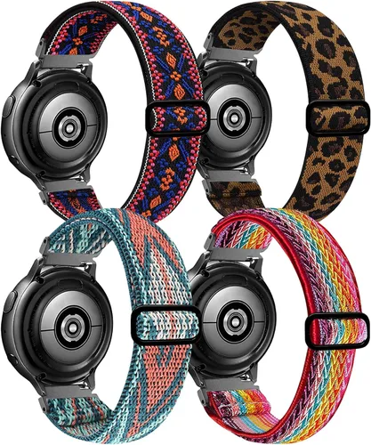 Correa elástica de 0.78 pulgadas compatible con Samsung Galaxy Watch 5/4/6 de 1.575 pulgadas, 1.732 pulgadas, Watch 5 Pro de 1.772 pulgadas, Watch 4