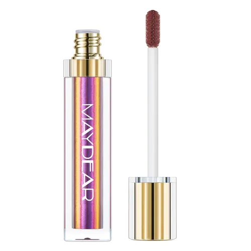 Vista 3 de Maydear Lápiz labial camaleón, color rosa de alta pigmentación para mujer, brillo de labios metálico, cobertura completa, multicromo, maquillaje