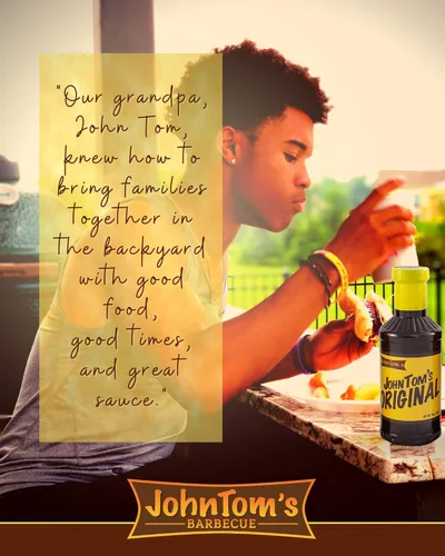 Vista 5 de JohnTom's Barbecue: Salsa original – Salsa gourmet BBQ de 20 oz. Botella – Hecho con todos los ingredientes naturales. Bueno como adobo de pechuga