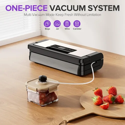 Vista 6 de 95kPa Vacuum Sealer Machine, Fully Automatic Food Sealer, Touch Display, 10-in-1 Functions & Powerful Sealing System with Double Heat Seal