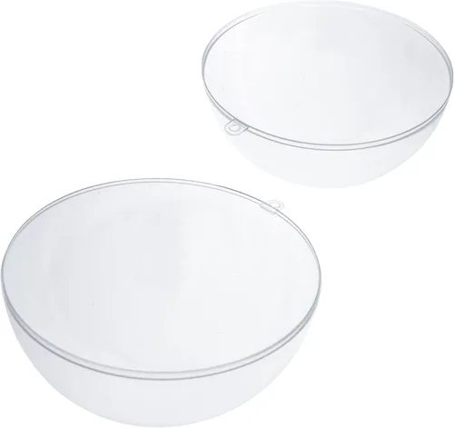 Vista 4 de Juego de 3 adornos de bolas de plástico transparente de 2.7 pulgadas (2.717 in)