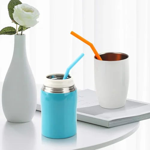 Vista 4 de Pajitas de silicona reutilizables para niños pequeños y niños – 24 popotes flexibles de bebida corta de 6.7 pulgadas para vasos Yeti/Rtic/Ozark de 6
