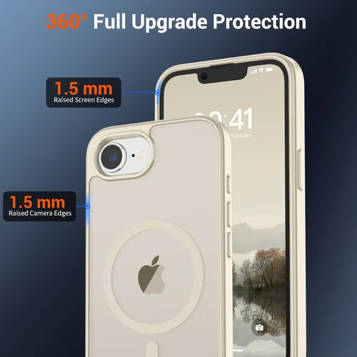Vista 1127 de SUPFINE - Funda magnética para iPhone 13 Pro Max (compatible con MagSafe), (protección contra caídas de grado militar de 10 pies), delgada, Negro