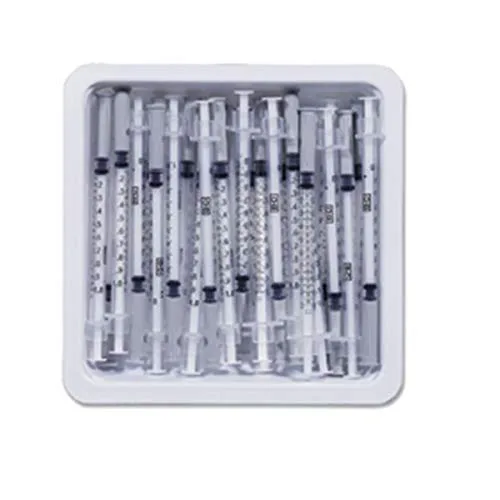 Vista 2 de Bandeja para alergólogos, ½ ml, aguja permanente, 27G x ½", 25/bandeja
