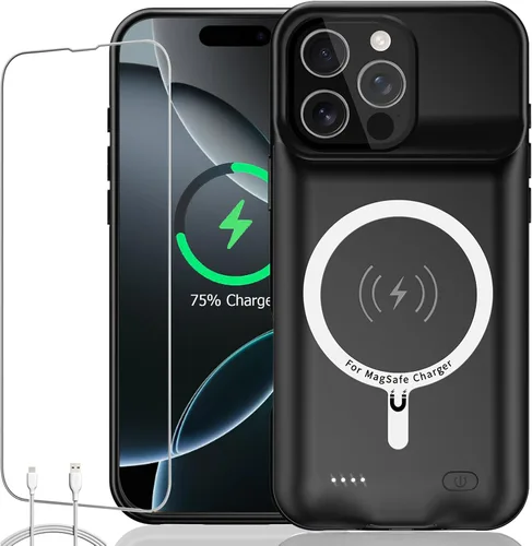 Vista 10 de Funda de batería para iPhone 11, batería recargable portátil extendida de 10000 mAh, compatible con iPhone 11 (6.1 pulgadas), funda de carga