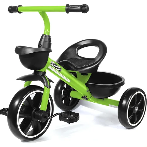 Vista 16 de KRIDDO - Triciclo para niños de 2 a 5 años - Regalo para niños pequeños - Negro