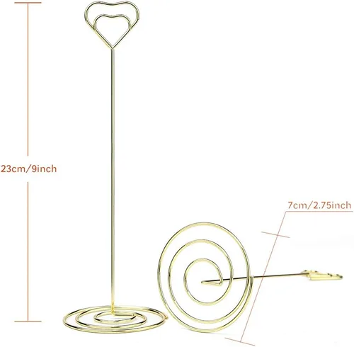 Vista 2 de Jofefe 10 unidades de 8.6 pulgadas de alto, soporte para tarjetas de mesa, soporte para números de mesa, soportes de números de mesa