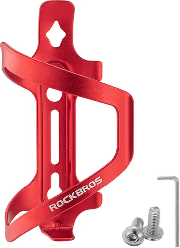 Vista 10 de ROCKBROS Soporte para botella de agua para bicicleta, soporte de jaula de botella de agua de aluminio para bicicleta, soporte para tazas