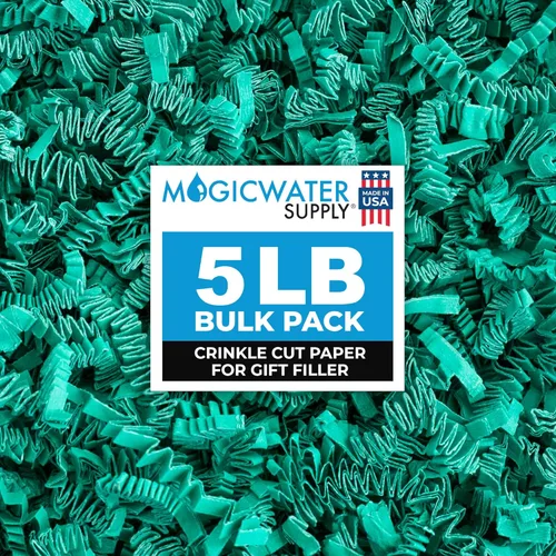 Vista 21 de MagicWater Supply - Relleno de papel triturado de corte arrugado de 1 libra, verde ejército - Embalaje decorativo y protector para regalos de dama