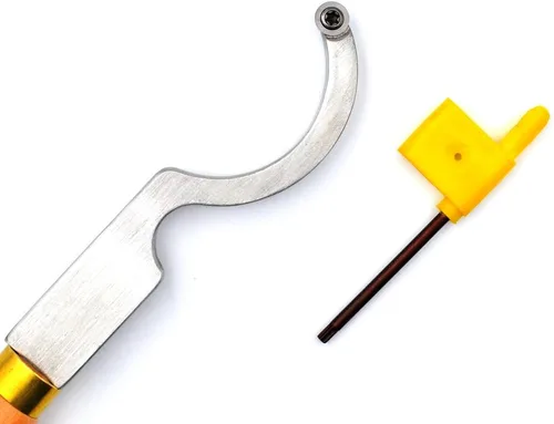 Vista 2 de Herramienta de torneado de madera hueco para cuello de cisne, barra de herramientas de cincel de torno con punta de carburo con cortador