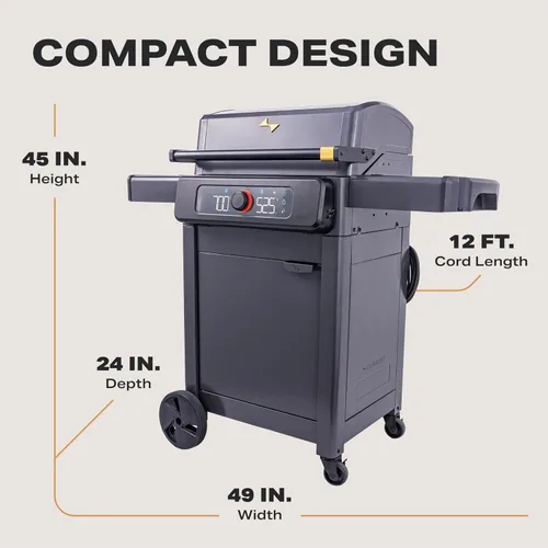 Vista 5 de Current Model G Dual Zone Grill, Smart Electric Outdoor Grill with 200°F to 700°F Range for Searing & Roasting, Digital Precision, Independent Heat