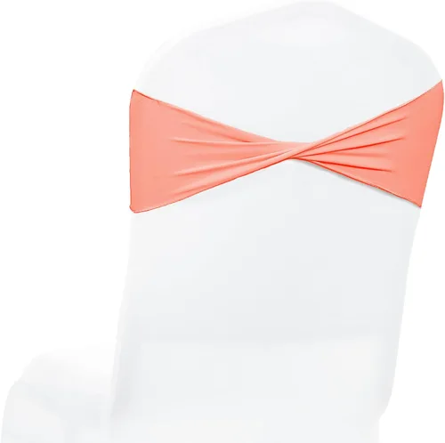 Vista 15 de MDS - Paquete de 100 cintas elásticas de elastano para sillas de comedor, lazos sin hebilla deslizante, ajuste universal para bodas, baby shower