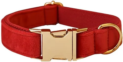 Vista 3 de Love Dream Collar de Perro con Corbatín, Collares de Terciopelo para Perro con Corbatín Desmontable y Hebilla de Metal, Collares de Corbatín Suaves