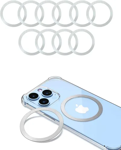 Vista 13 de Anillos adaptadores magnéticos 2 piezas compatibles con MagSafe, para Kindle Pop Socket Magnetic, para accesorios Magsafe y carga inalámbrica