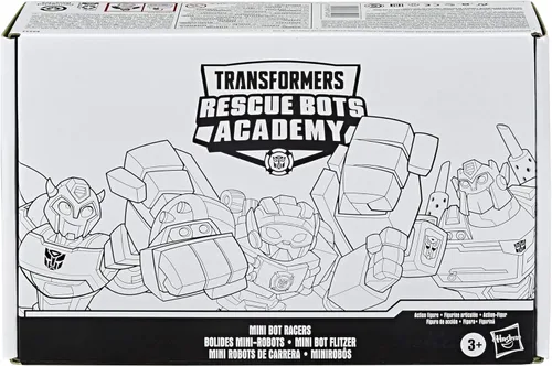 Vista 2 de Transformers Playskool Heroes Rescue Bots Academy Mini Bot Racers Converting Robot Toy Toy Pack 5, coches de juguete coleccionables de 2 pulgadas