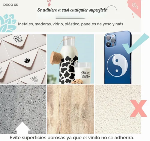 Vista 5 de VViViD DECO65 - Rollo de vinilo adhesivo permanente para Cricut, Silhouette y Cameo (12 pulgadas x 7 pies)
