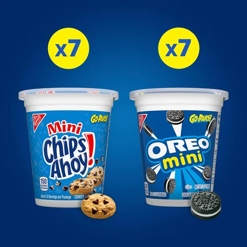 Vista 10 de Go-Cup - Paquete surtido de mini galletas OREO, mini galletas CHIPS AHOY, RITZ Bits de queso, Teddy Grahams de miel, Nutter Butter Bites, Mini Nilla