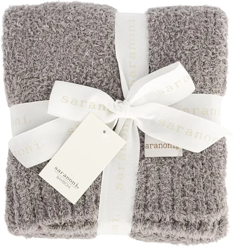 Vista 3 de SARANONI Bamboni - Manta de bebé Manta de felpa de lujo súper suave Mantas de bebé transpirables y cómodas para niños y niñas Caramelo, Mini