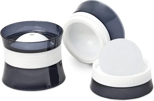 ZOKU Juego de 2 moldes de silicona para esferas de hielo, apilables de 2.5 pulgadas, mantiene las bebidas más frías durante más tiempo con menos