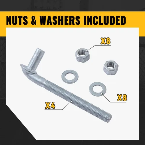 Vista 6 de VIVIDA Bisagra de puerta de perno en J de 6 pulgadas, bisagra de poste de eslabones de cadena con perno en J con pasador macho de 5/8 pulgadas