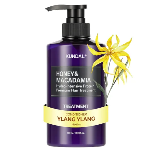 Vista 15 de KUNDAL Acondicionador Natural de Miel y Macadamia [Almizcle Blanco] Cuidado Capilar Coreano, Reparación del Daño, Hidratación Profunda, Fragancia
