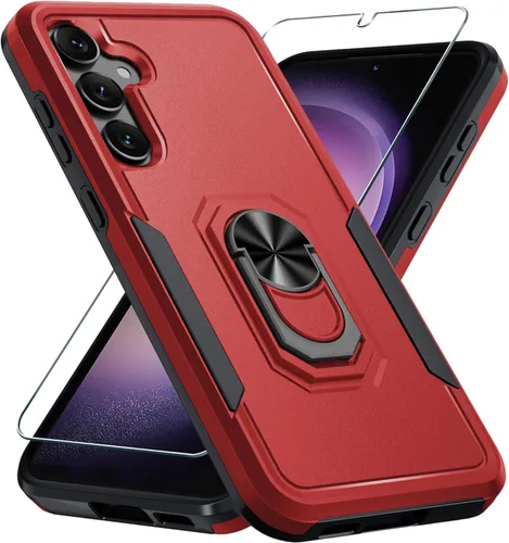 Vista 11 de Compatible con Samsung Galaxy S24/S25 Funda con Protector de Pantalla de Vidrio Templado, Resistente a Prueba de Golpes de Servicio Pesado Funda