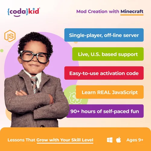 Vista 2 de Coding for Kids with Minecraft - Ages 9+ Learn Real Computer Programming and Code Amazing Minecraft Mods with Java - Award-Winning Online Courses