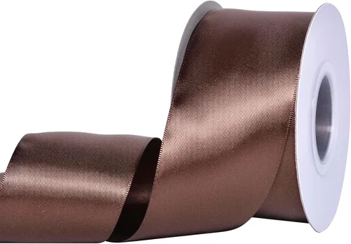 Vista 89 de YAMA Cinta de satén de doble cara, 1 1/2 pulgadas, 25 yardas para envolver regalos, color negro