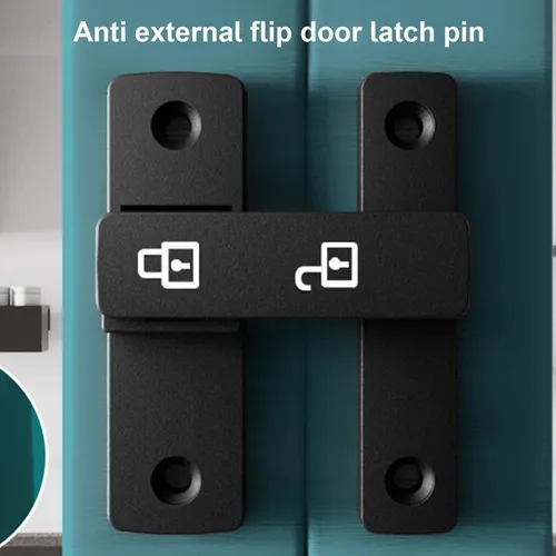 Vista 7 de Patio Door Latch - Heavy Duty Barn Door Latch, Gate Latches and Locks, Latches Slide Lock, 180 Degree Latches Slide Lock, Interior Door Latch for