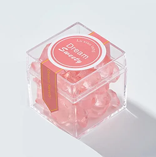 Vista 15 de Cajas de acrílico de 12 piezas, caja de corazón de acrílico transparente con tapas, cubo de cristal en forma de corazón, caja de almacenamiento