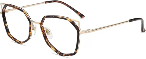 Vista 6 de Firmoo Blue Light Blocking Reading Glasses for Women, Stylish Anti Eyestrain Cat Eye Computer Glasses, S985