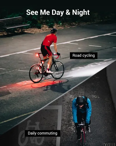 Vista 9 de Magicshine SEEMEE 200 Rechargeable Bike Tail Lights,200 Lumens Max Output,360° Visibility Bicycle Lights, Smart Brake Sensor IPX6 Waterproof Rear