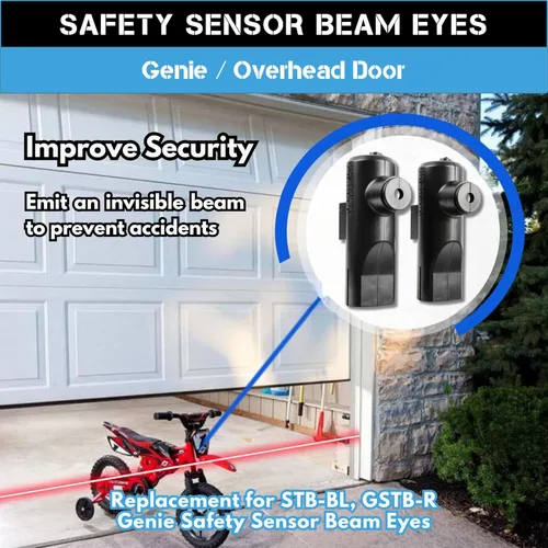 Vista 2 de Garage Stop STB-B GSTB-R GSTB-BX - Sensor de haz de seguridad solo para ojos (sin soporte de puerta), repuesto para sensores de puerta de garaje Dos