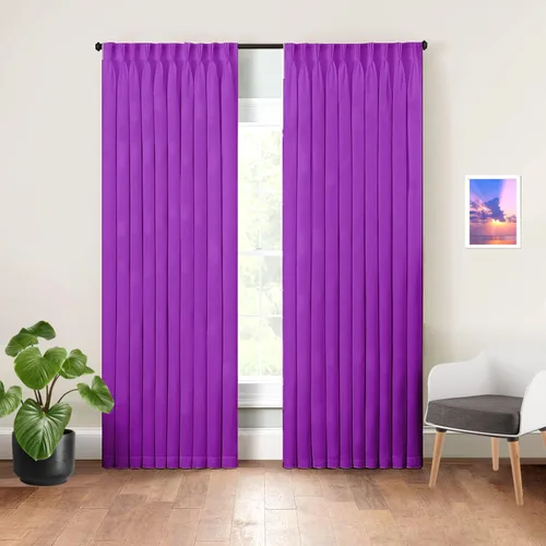Vista 22 de Cortinas plisadas de triple pellizco para puertas y ventanas con gancho añadido (rosa bebé, 42 pulgadas de ancho por 45 pulgadas de largo, 1 panel)