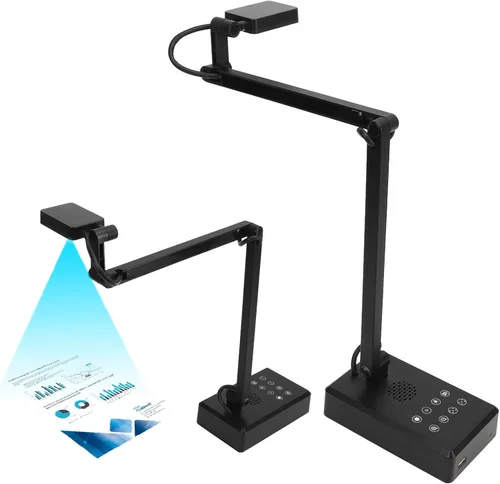Cámara de documentos USB, cámara web de documentos 4K Ultra 16MP con ángulo ajustable, enfoque manual automático, ajuste de brillo para aprendizaje