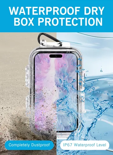 Vista 2 de Estuche de almacenamiento impermeable, equipo de supervivencia para deportes al aire libre, caja sellada, a prueba de polvo, cajas secas a prueba