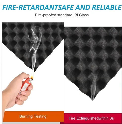 Vista 5 de Paquete de 24, paneles acústicos, paneles de pared, paneles de sonido, utilizados para insonorización, paneles de espuma insonorizada para paredes